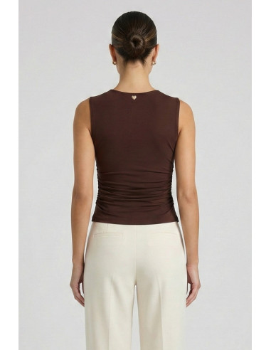 Blash blusa in maglina con arricciatura BS1710101 [6b3d04b4]