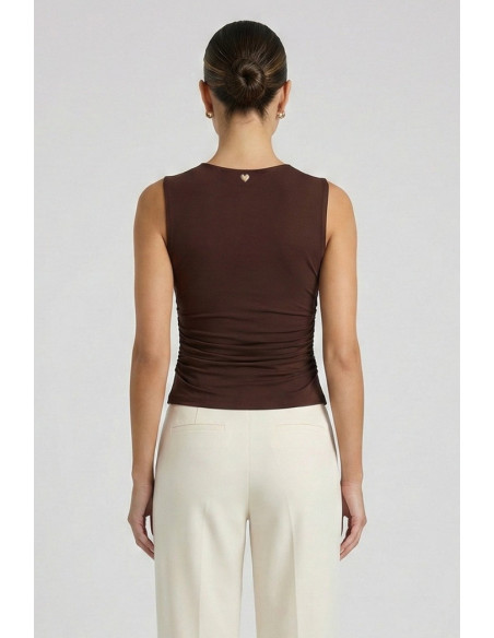 Blash blusa in maglina con arricciatura BS1710101 [6b3d04b4]