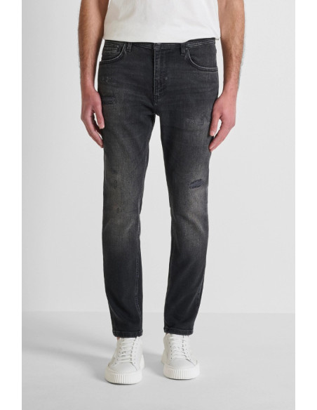 Antony Morato jeans skinny cropped fit in denim nero Karl mmdt00272-fa750643-w02243 [6e64e004]