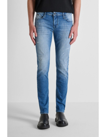 Antony Morato jeans tapered fit in denim titan blue sfumato Ozzy mmdt00241-fa750611-w02108 [e200791d]