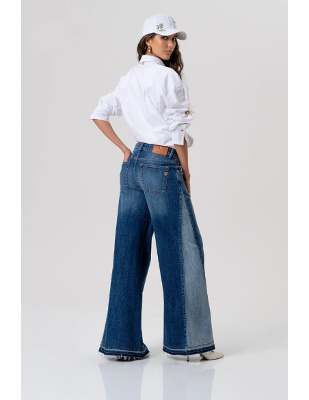 Fracomina jeans flare in denim con lavaggio medio fp26sv3011d401w7 [bd1bda82]