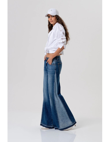 Fracomina jeans flare in denim con lavaggio medio fp26sv3011d401w7 [b84b9d9c]