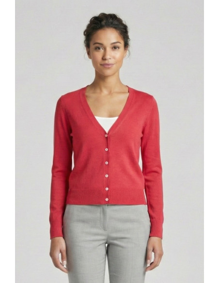 Markup cardigan scollo a V in misto viscosa MW10003 [fe6fcda4]