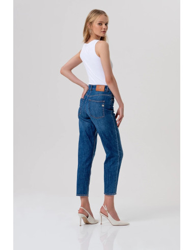 Fracomina jeans carrot mom fit in denim con lavaggio medio fp26svd005d45093 [d53902c3]