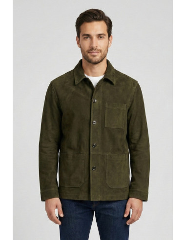 Roy Roger's giacca work in suede washed rru90341cs483223 [50e2f687]