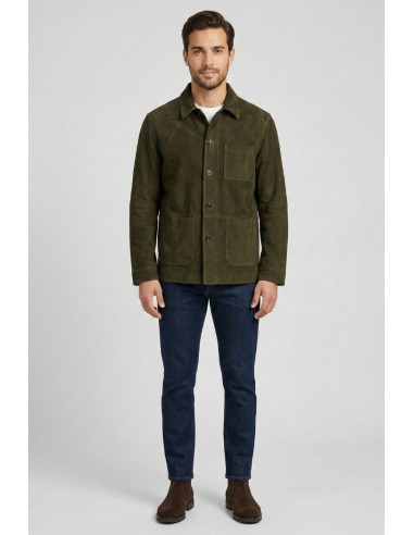 Roy Roger's giacca work in suede washed rru90341cs483223 [3ed9748e]