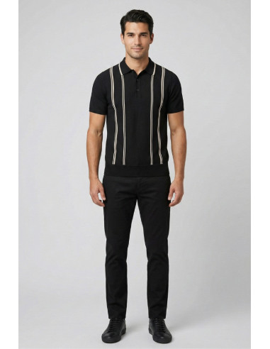 Markup polo a righe in maglia MK1900030 [7e1cd309]