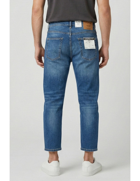 Urban Ring jeans cropped fit in denim di cotone stretch UR1150008 [742b8fb3]