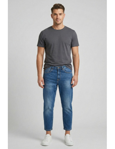 Urban Ring jeans cropped fit in denim di cotone stretch UR1150008 [c3364eb7]