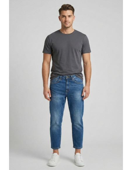 Urban Ring jeans cropped fit in denim di cotone stretch UR1150008 [c3364eb7]