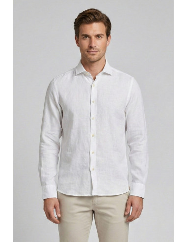 Markup camicia colletto francese in lino MK13003 [a30bf797]
