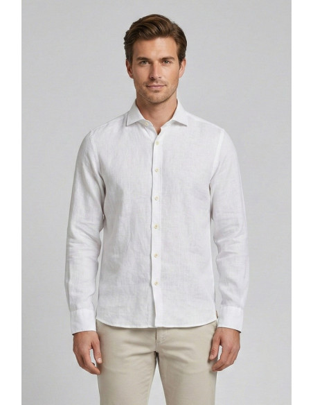 Markup camicia colletto francese in lino MK13003 [a30bf797]