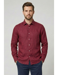 Markup camicia colletto francese in lino MK13003 [fd94d5ce]