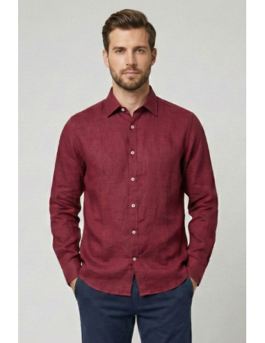 Markup camicia colletto francese in lino MK13003 [fd94d5ce]