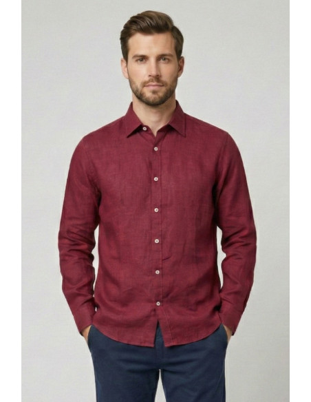 Markup camicia colletto francese in lino MK13003 [fd94d5ce]