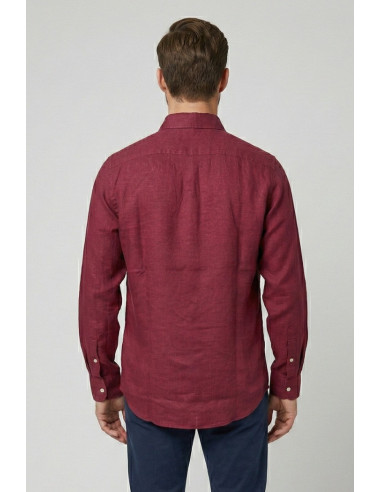 Markup camicia colletto francese in lino MK13003 [24b296c3]