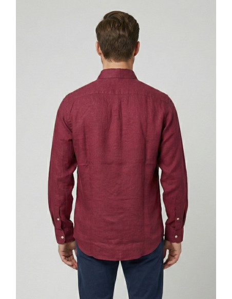 Markup camicia colletto francese in lino MK13003 [24b296c3]