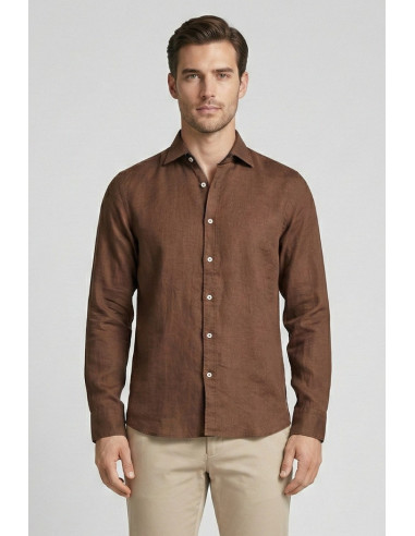 Markup camicia colletto francese in lino MK13003 [fa095a7c]