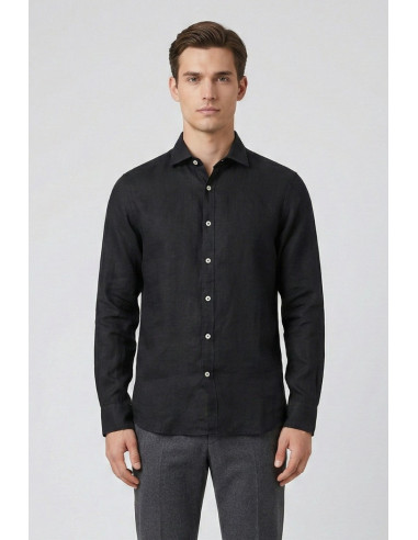 Markup camicia colletto francese in lino MK13003 [88094f1b]