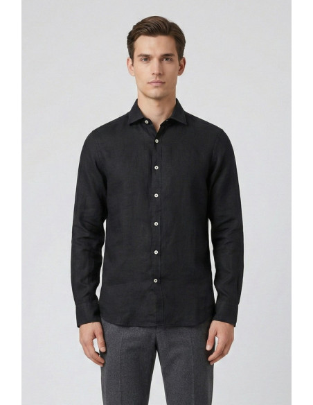 Markup camicia colletto francese in lino MK13003 [88094f1b]
