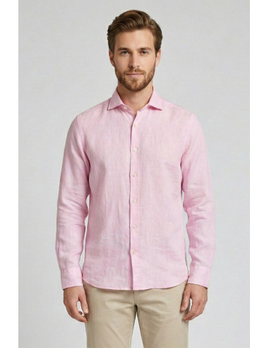 Markup camicia colletto francese in lino MK13003 [7d72a1d2]