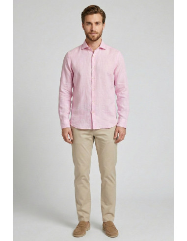 Markup camicia colletto francese in lino MK13003 [134923db]