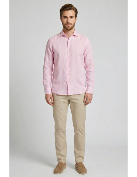 Markup camicia colletto francese in lino MK13003 [134923db]