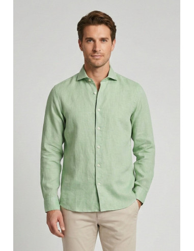 Markup camicia colletto francese in lino MK13003 [53d09ea9]