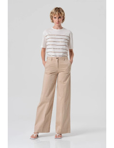Fracomina pantalone flare a palazzo in gabardina fs26sv3011w40101 [51afca5f]