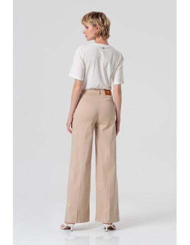 Fracomina pantalone flare a palazzo in gabardina fs26sv3011w40101 [3f944856]
