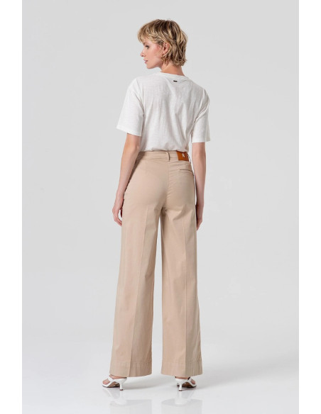 Fracomina pantalone flare a palazzo in gabardina fs26sv3011w40101 [3f944856]