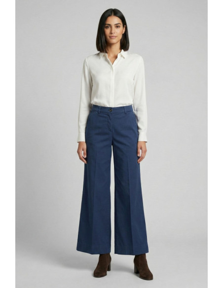 Fracomina pantalone flare a palazzo in gabardina fs26sv3011w40101 [805c5559]