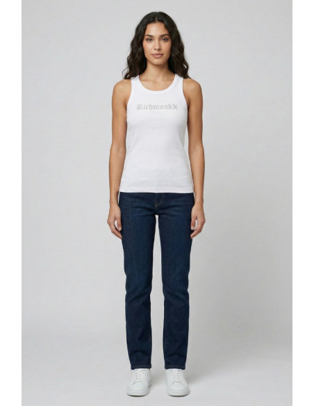 John Richmond top in cotone stretch Verkili ump26003cnayt [d0b7cc20]