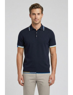 Markup polo in cotone con inserti a contrasto MK1900040 [42f80e90]