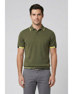 Markup polo in cotone con inserti a contrasto MK1900040 [b880dc73]