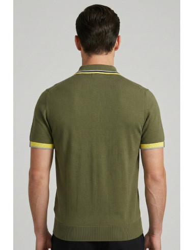 Markup polo in cotone con inserti a contrasto MK1900040 [61a69f7e]