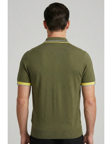 Markup polo in cotone con inserti a contrasto MK1900040 [61a69f7e]