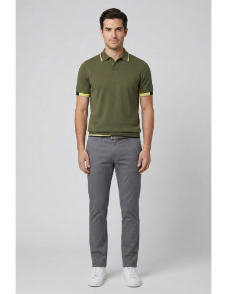 Markup polo in cotone con inserti a contrasto MK1900040 [d6bb5e7a]