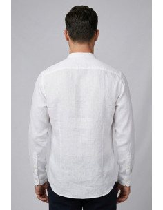Markup camicia serafino in lino con colletto alla coreana MK13008 [76dea159] 2