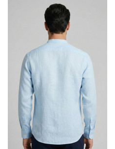 Markup camicia serafino in lino con colletto alla coreana MK13008 [e5926b8c] 2