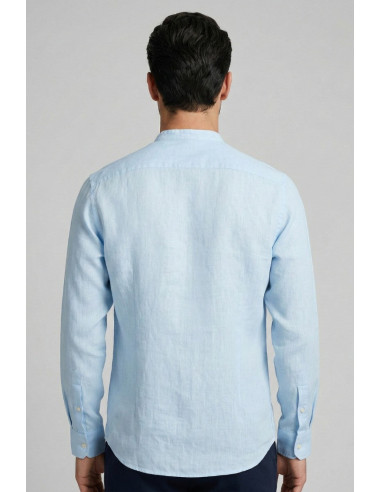 Markup camicia serafino in lino con colletto alla coreana MK13008 [3cb42881]