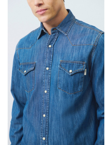 Roy Roger's camicia Martin Cobalt Stone rru400cg343161 [c8c60820]