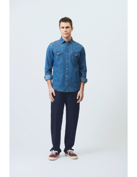 Roy Roger's camicia Martin Cobalt Stone rru400cg343161 [cd964f3e]