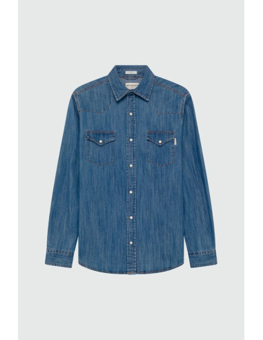 Roy Roger's camicia Martin Cobalt Stone rru400cg343161 [7a8b8e3a]