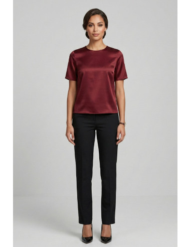 Markup blusa girocollo in raso MW11009 [aa067438]