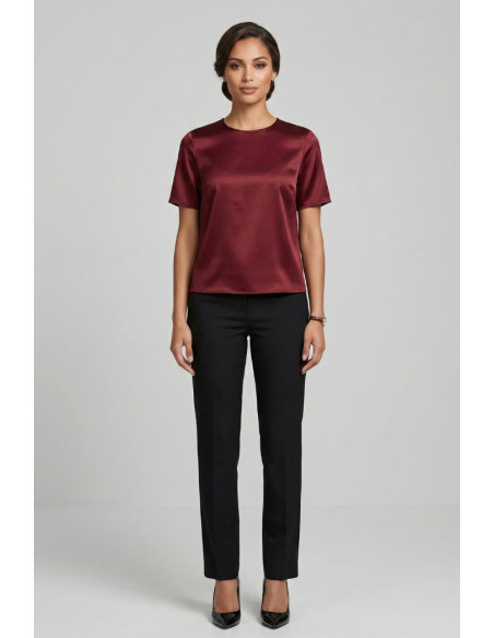 Markup blusa girocollo in raso MW11009 [aa067438]