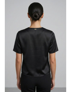 Markup blusa girocollo in raso MW11009 [fdd49db9] 2