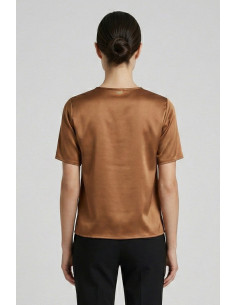 Markup blusa girocollo in raso MW11009 [cbe9e9b4] 2