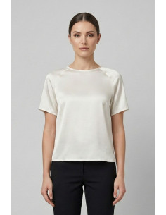 Markup blusa girocollo in raso MW11009 [94b7ee70]