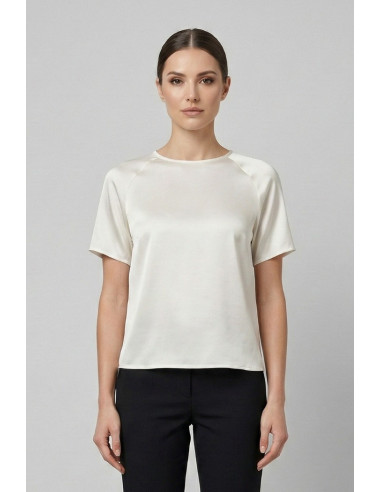 Markup blusa girocollo in raso MW11009 [94b7ee70]